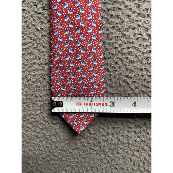 VINEYARD VINES Silk Men's Tie Martha's Vineyard Red Fish Necktie 62" - Picture 10 of 10